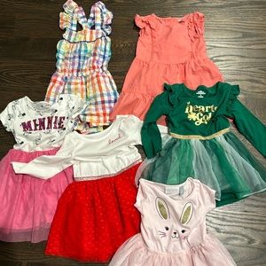 6 size 2T dresses for toddler girl